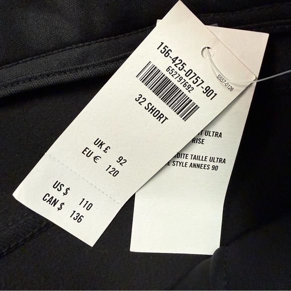 Abercrombie & Fitch The 90s Straight Ultra High Rise Leather Crossover 32/14 S - Picture 11 of 11